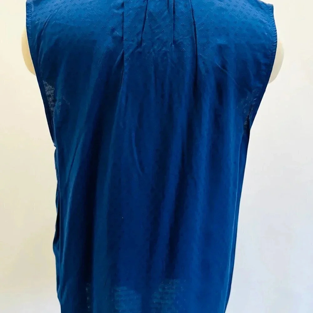 NWT CROFT&BARROW Women Sleeveless Pullover Keyhole Neckline Blue Shirt Size PXXL - Picture 7 of 13